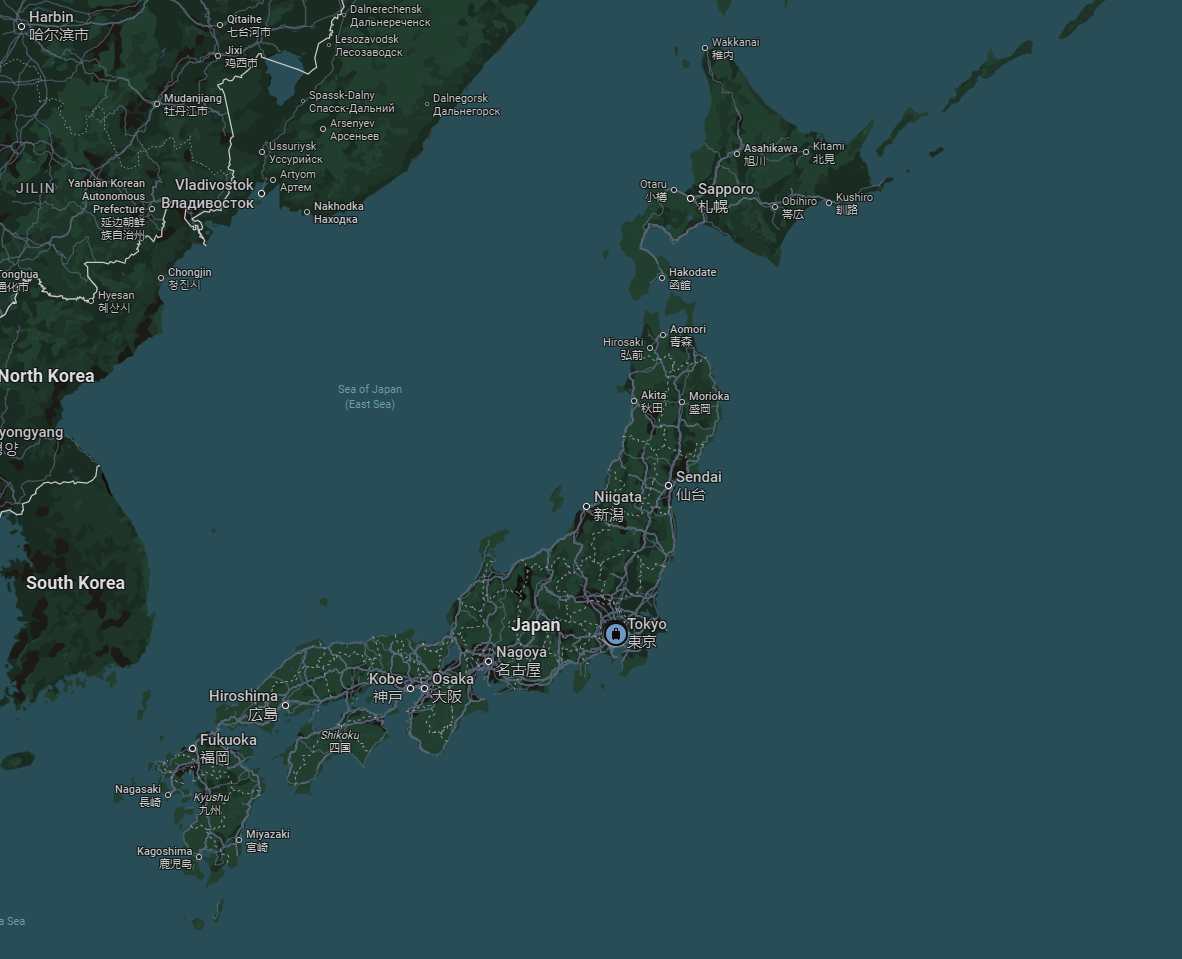 Karte von Japan